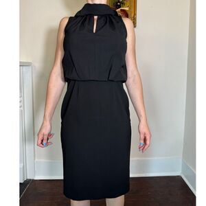 LAFAYETTE 148 Black Busines Casual Midi Dress Size 6